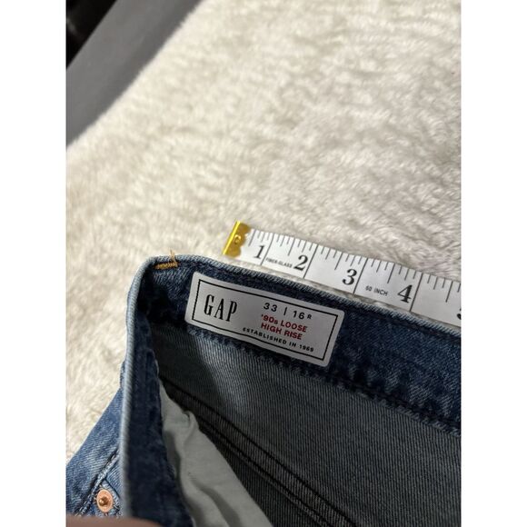 Gap 90s Loose High Rise Womens Blue Denim Jeans Size‎ 38x30 Pants Y2K Style - Picture 6 of 7